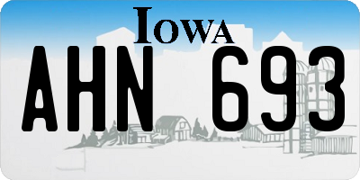 IA license plate AHN693