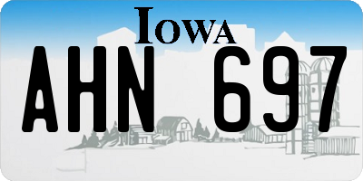 IA license plate AHN697