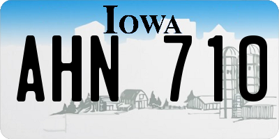 IA license plate AHN710