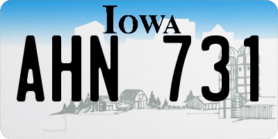 IA license plate AHN731