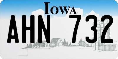IA license plate AHN732