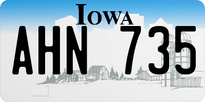 IA license plate AHN735