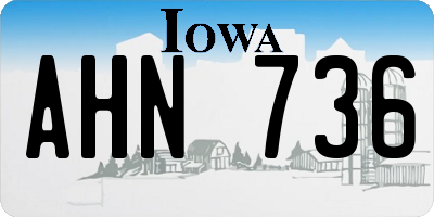 IA license plate AHN736