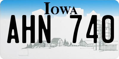 IA license plate AHN740