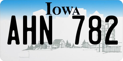 IA license plate AHN782