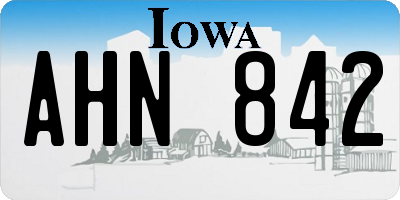 IA license plate AHN842