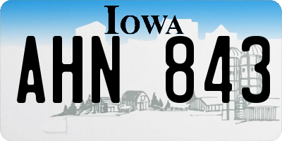 IA license plate AHN843