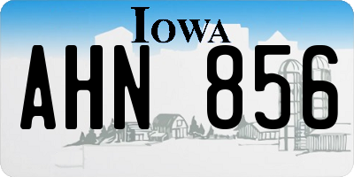 IA license plate AHN856