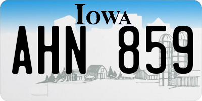 IA license plate AHN859