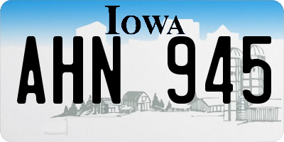 IA license plate AHN945