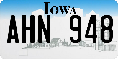 IA license plate AHN948