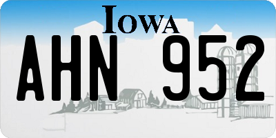 IA license plate AHN952