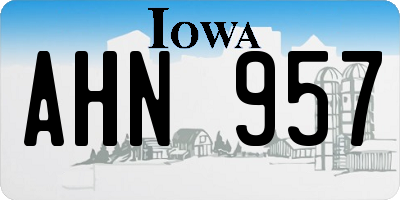 IA license plate AHN957