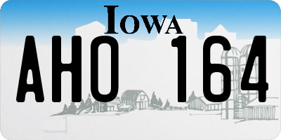 IA license plate AHO164