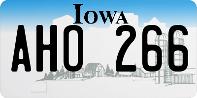 IA license plate AHO266