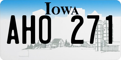 IA license plate AHO271