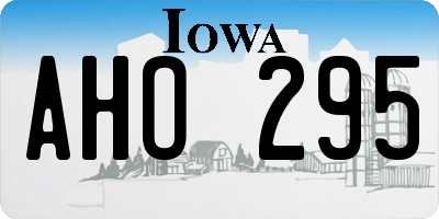 IA license plate AHO295