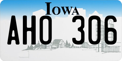 IA license plate AHO306