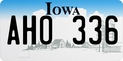 IA license plate AHO336