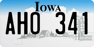 IA license plate AHO341