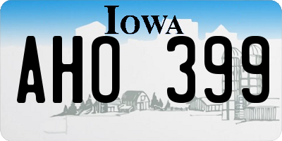 IA license plate AHO399