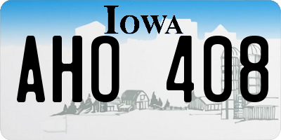 IA license plate AHO408