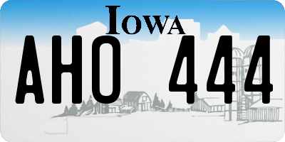 IA license plate AHO444