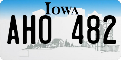 IA license plate AHO482