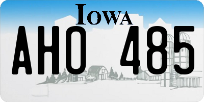 IA license plate AHO485