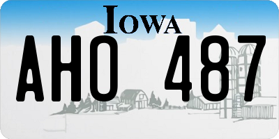 IA license plate AHO487