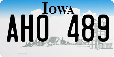 IA license plate AHO489