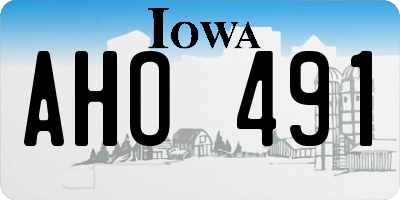 IA license plate AHO491