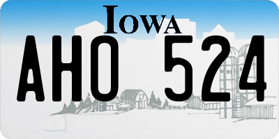 IA license plate AHO524