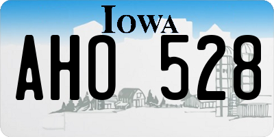 IA license plate AHO528