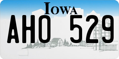 IA license plate AHO529