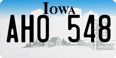 IA license plate AHO548