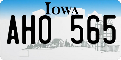 IA license plate AHO565