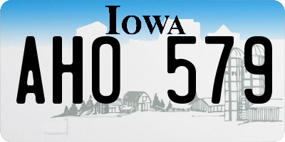 IA license plate AHO579