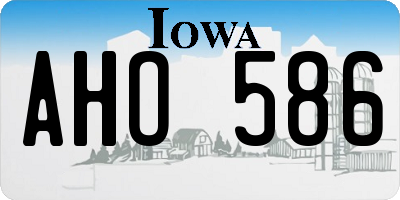 IA license plate AHO586