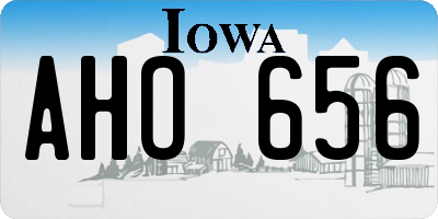 IA license plate AHO656