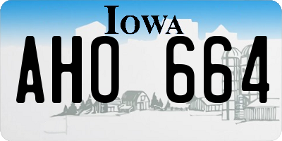 IA license plate AHO664