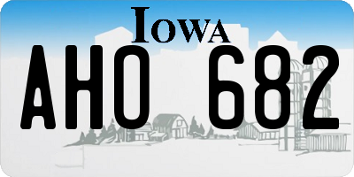 IA license plate AHO682