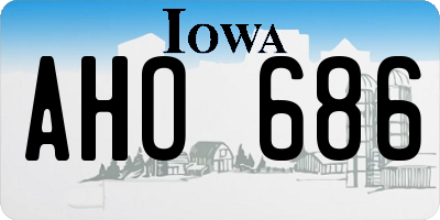 IA license plate AHO686