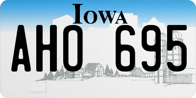 IA license plate AHO695