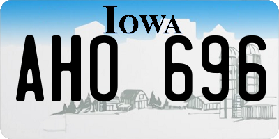 IA license plate AHO696