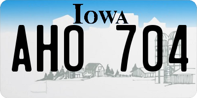 IA license plate AHO704