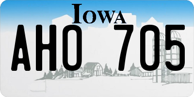 IA license plate AHO705