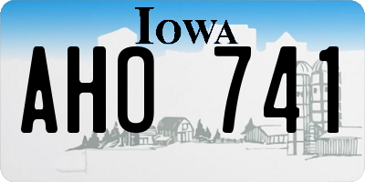IA license plate AHO741
