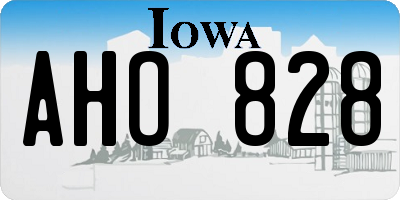 IA license plate AHO828