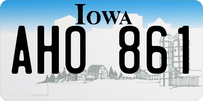 IA license plate AHO861